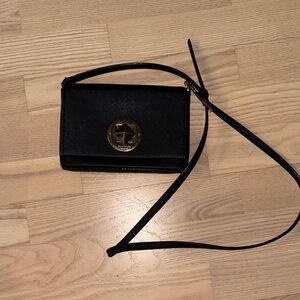 Kate Spade Black Crossbody Bag with Gold Accent